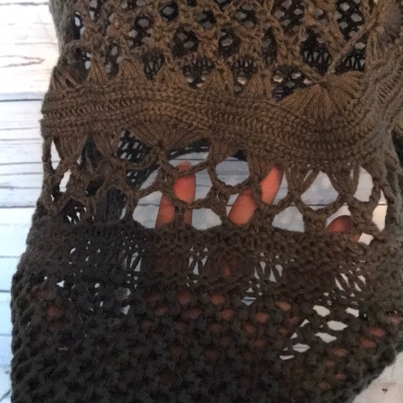 One world-Army Green Sweater Knit Tunic Shirt/ top - Picture 3 of 5